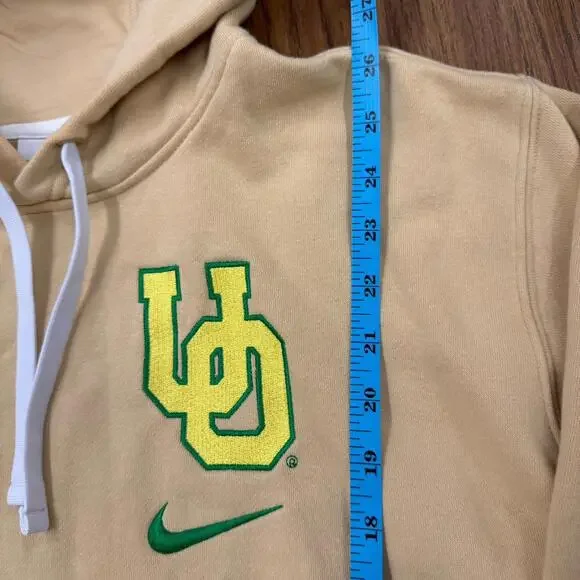 Nike Hoodie Men's Size L  Beige Oregon Ducks Retro Pullover Sweatshirt - Picture 4 of 5